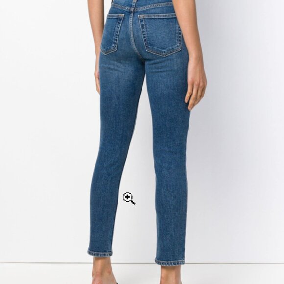 Re/Done |Button fly Ultra High Rise Skinny Ankle Crop size 26 - Picture 2 of 8